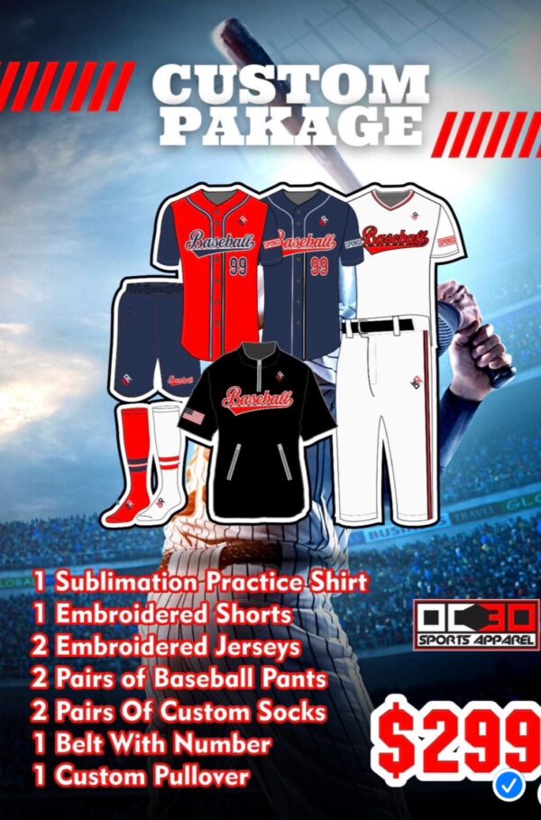 OC30 Custom Baseball Package – The Complete Game-Day Kit