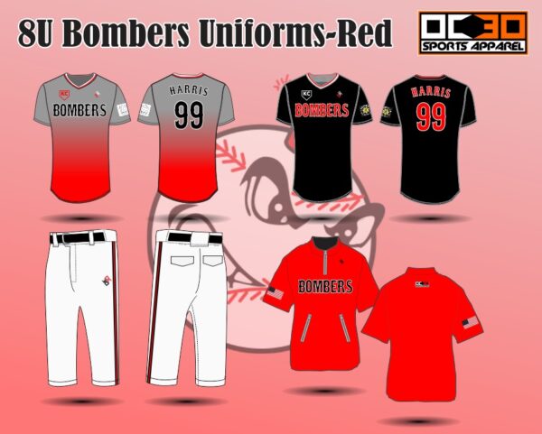8u Bombers Uniforms