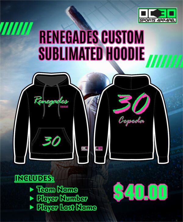 Renegades Custom Sublimated Hoodie